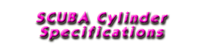 SCUBA Cylinder Specifications
